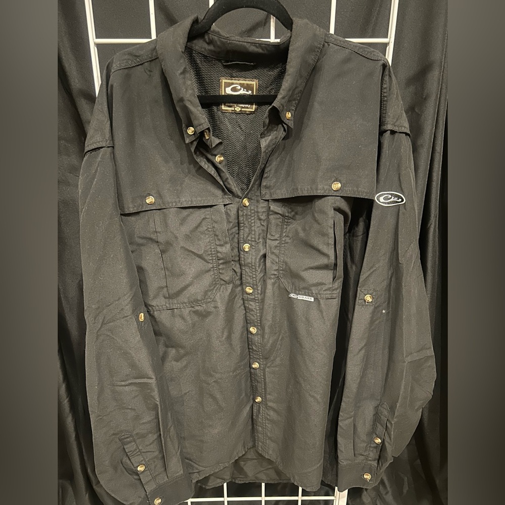 Drake Black Casual Button Down Shirt